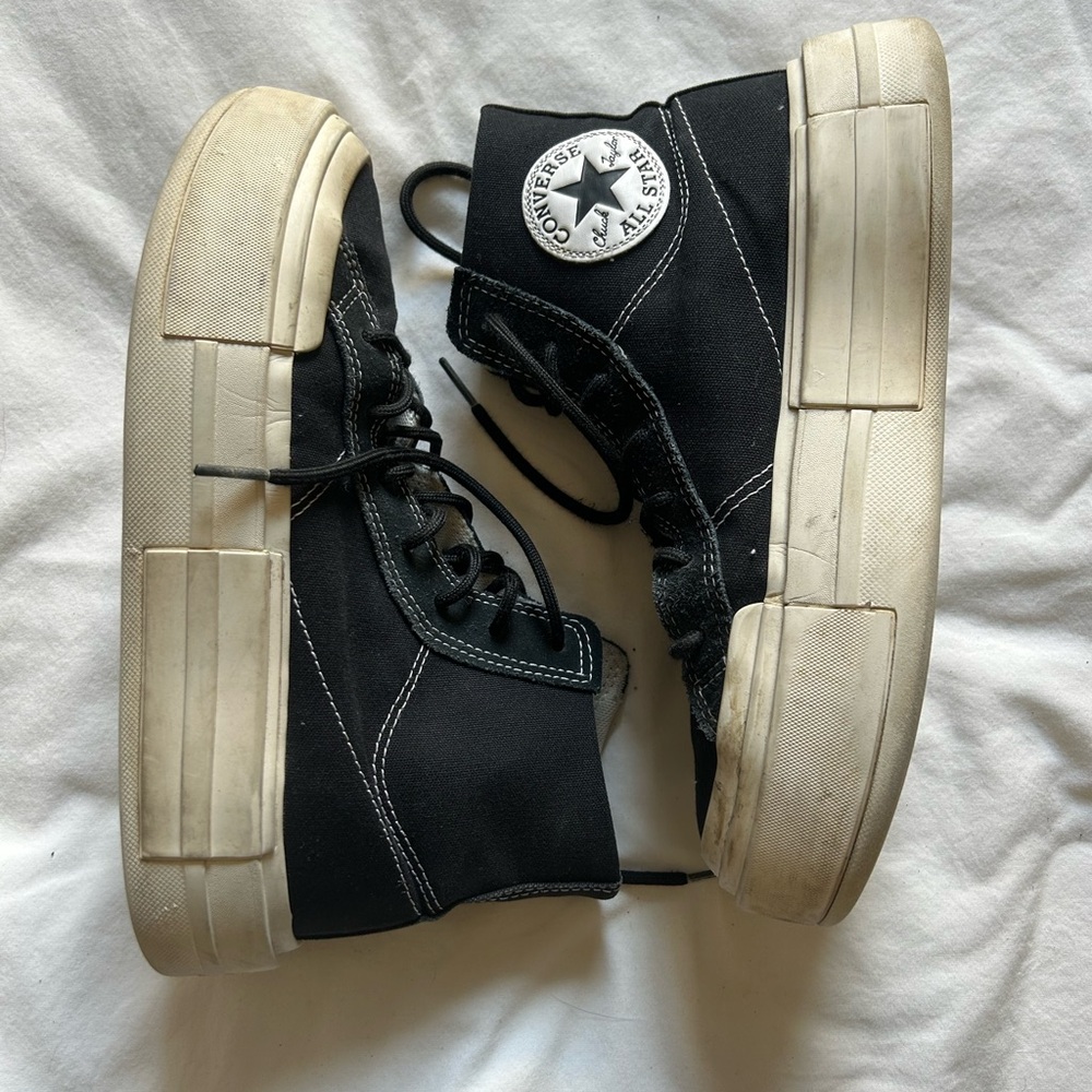 Converse Black and White Platform High-Tops